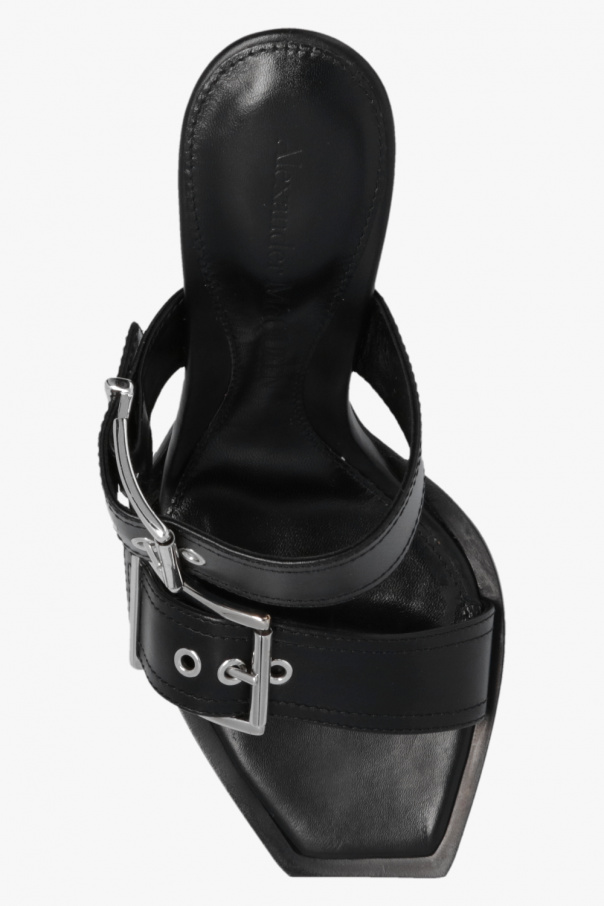 スリッポン ALEXANDER MCQUEEN Strap mules Black  797598WIFD7 Alexander McQueen Strap mules | julianfashion | REVERSIBLE